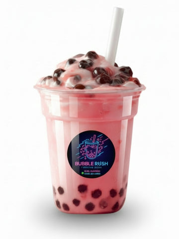 Refreshing Strawberry Dream Milk Tea & Chewy Pearls